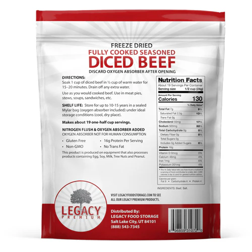 100% USDA Freeze Dried Beef Dices - Image 3