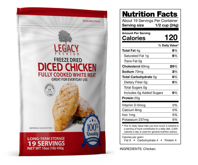 Assorted 100% USDA Freeze Dried Meat Package - Image 5