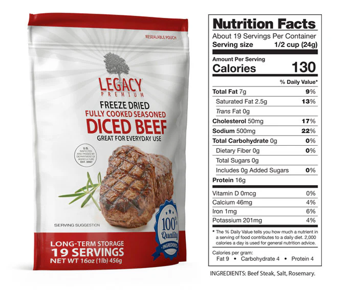 Assorted 100% USDA Freeze Dried Meat Package - Image 6